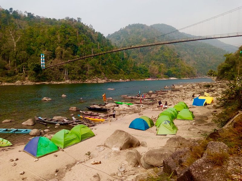 Camping in Dawki Shnongpdeng, Shillong, Meghalaya, Luxury camping to wild mountain hideaways, cleanest Umngot river